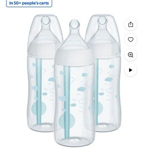 NUK Baby Bottles with Blue Cloud Design
